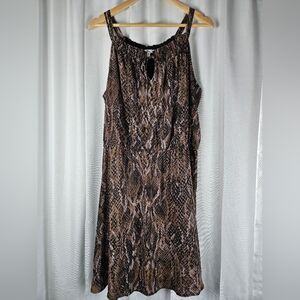 NWT Maurices Snake Print Key Hole Dress Plus Size 1